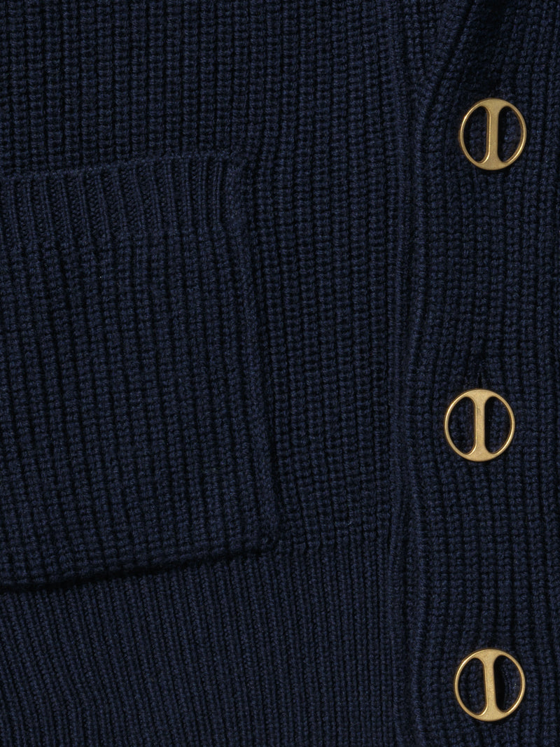 COMMANDER | CARDIGAN | VIRGIN WOOL | BLUE ZERO