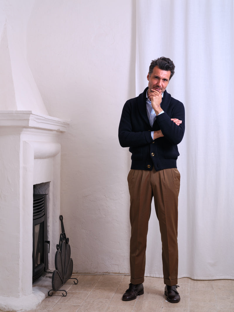 COMMANDER | CARDIGAN | VIRGIN WOOL | BLUE ZERO
