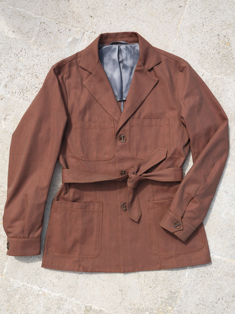 SIENA | GIACCA SAHARIANA | COTONE TWILL | TERRA DI SIENA