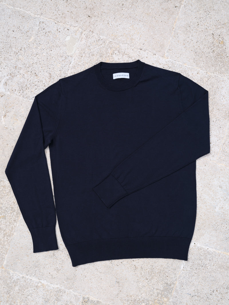 ESSENZA BLU | GIROCOLLO | SETA - COTONE | BLU ZERO