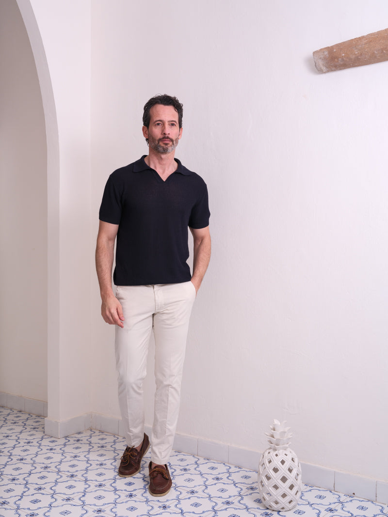 FUORIGIOCO | POLO | SETA - COTONE | BLU ZERO