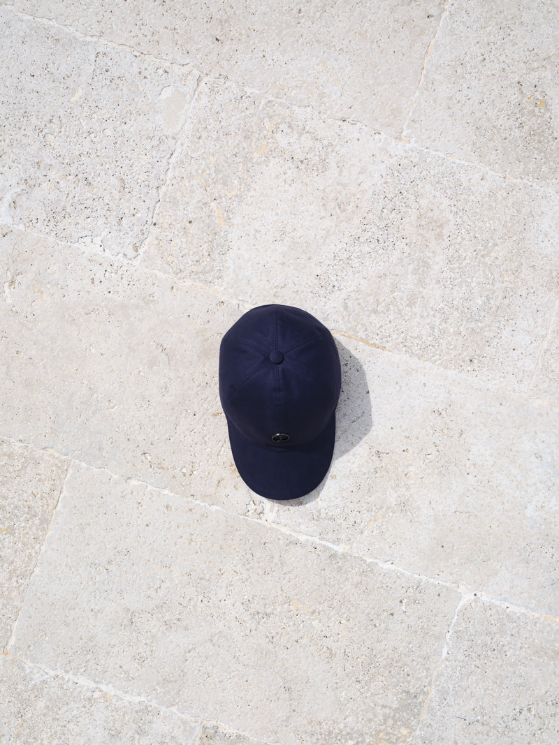 DOPPIOZERO | CAPPELLO VISIERA | COTONE TWILL | BLU ZERO - ROSSO