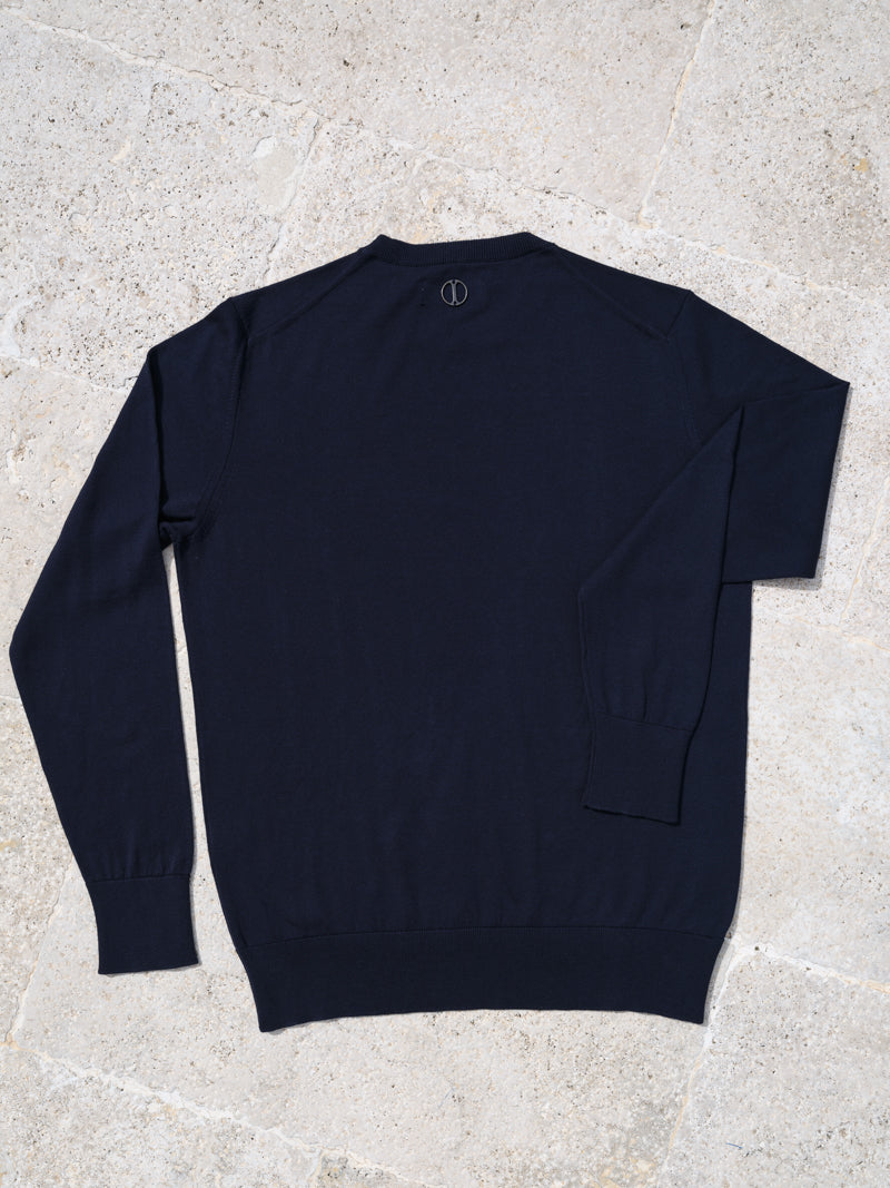 ESSENZA BLU | GIROCOLLO | SETA - COTONE | BLU ZERO