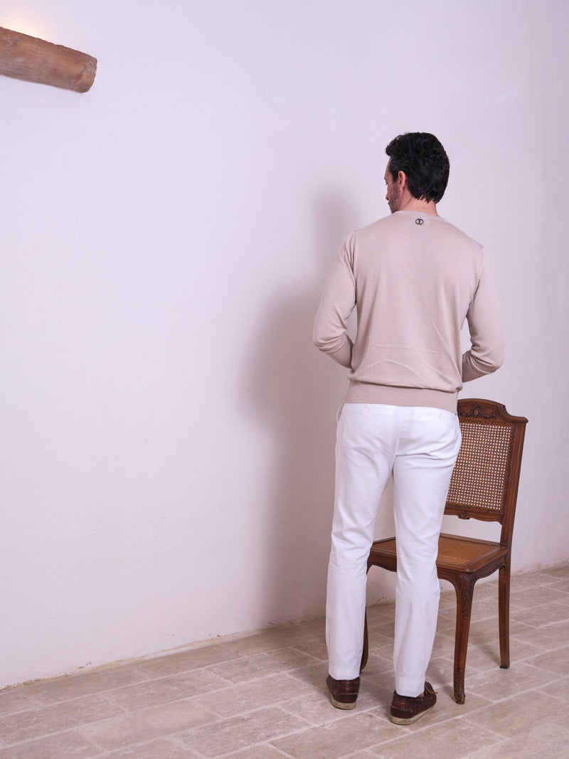 ESSENZA SABBIA | GIROCOLLO | SETA - COTONE | SABBIA