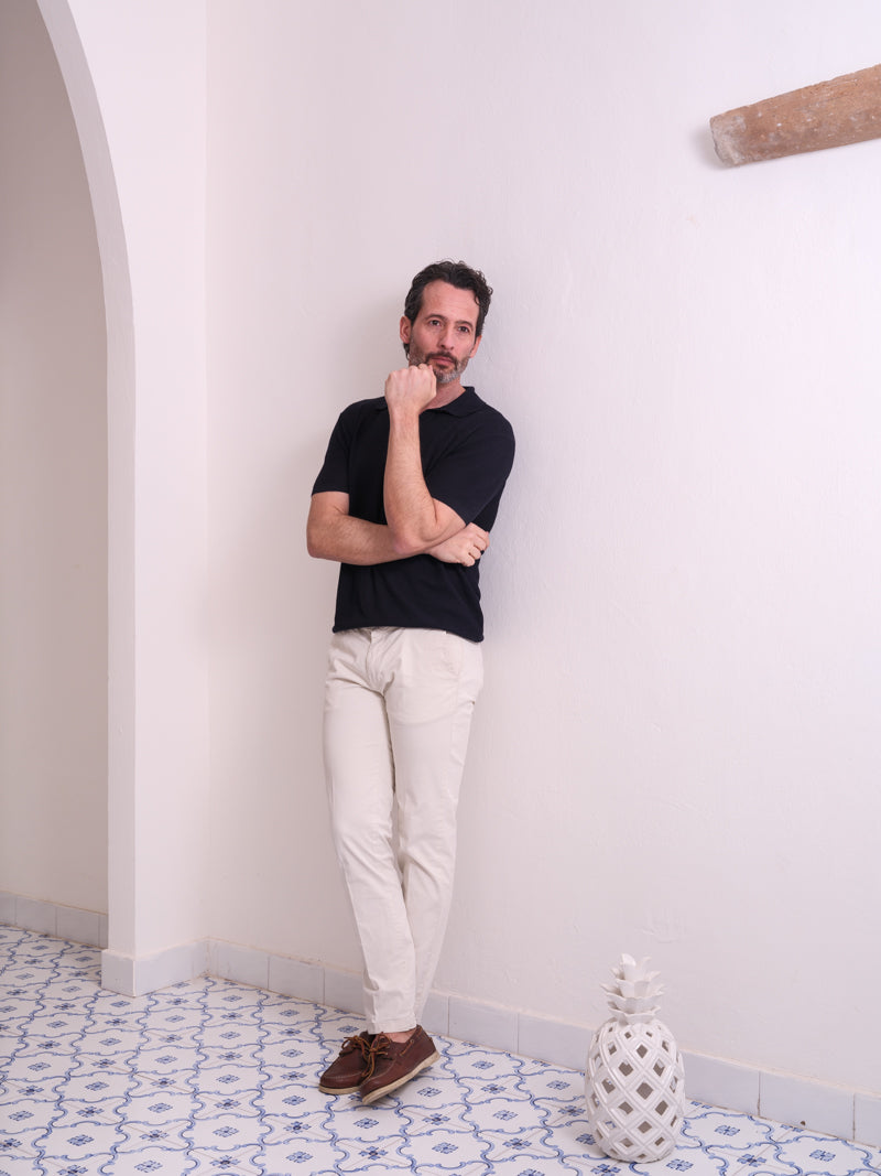 FUORIGIOCO | POLO | SETA - COTONE | BLU ZERO
