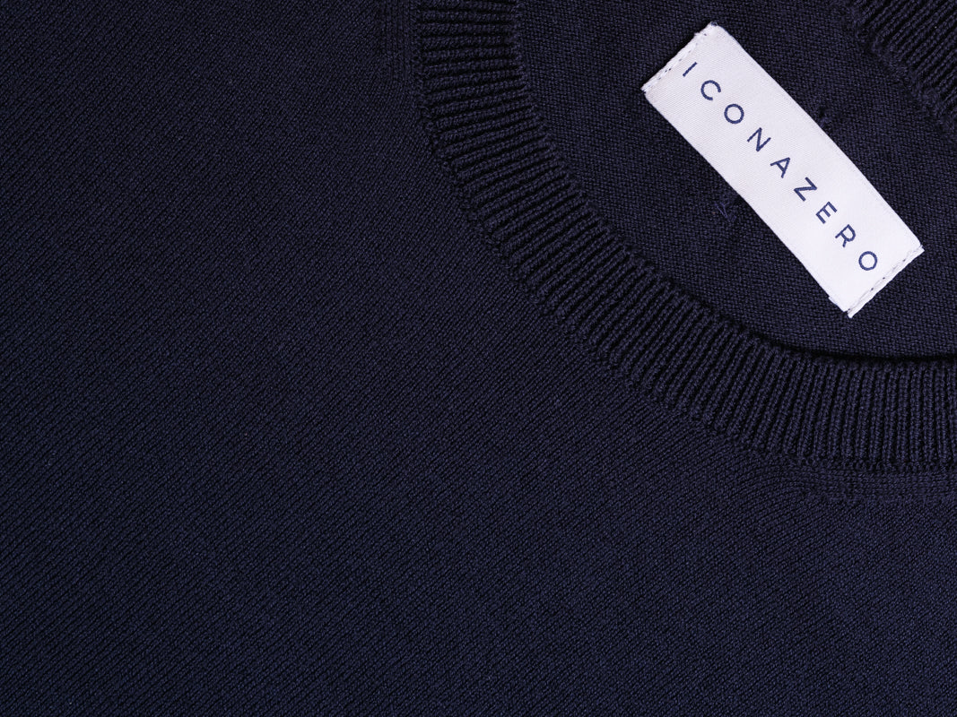 ESSENZA BLU | GIROCOLLO | SETA - COTONE | BLU ZERO