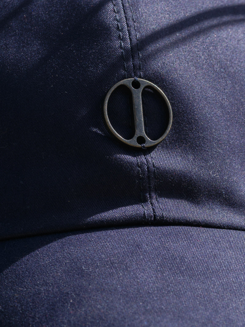 DOPPIOZERO | CAPPELLO VISIERA | COTONE TWILL | BLU ZERO - ROSSO