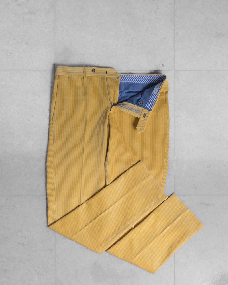 CORDUROY | PANTALONI A COSTE | VELLUTO | GIALLO CADMIO