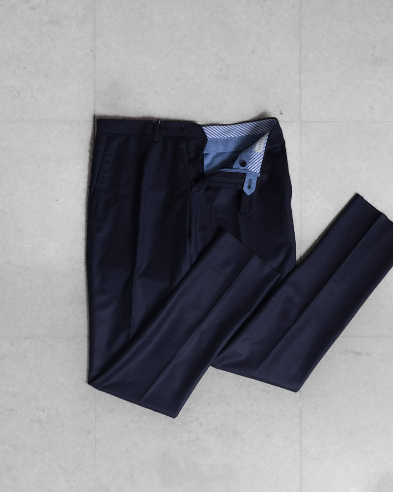 FLANUS | PANTALONI FLANELLA | LANA VERGINE | BLU ZERO