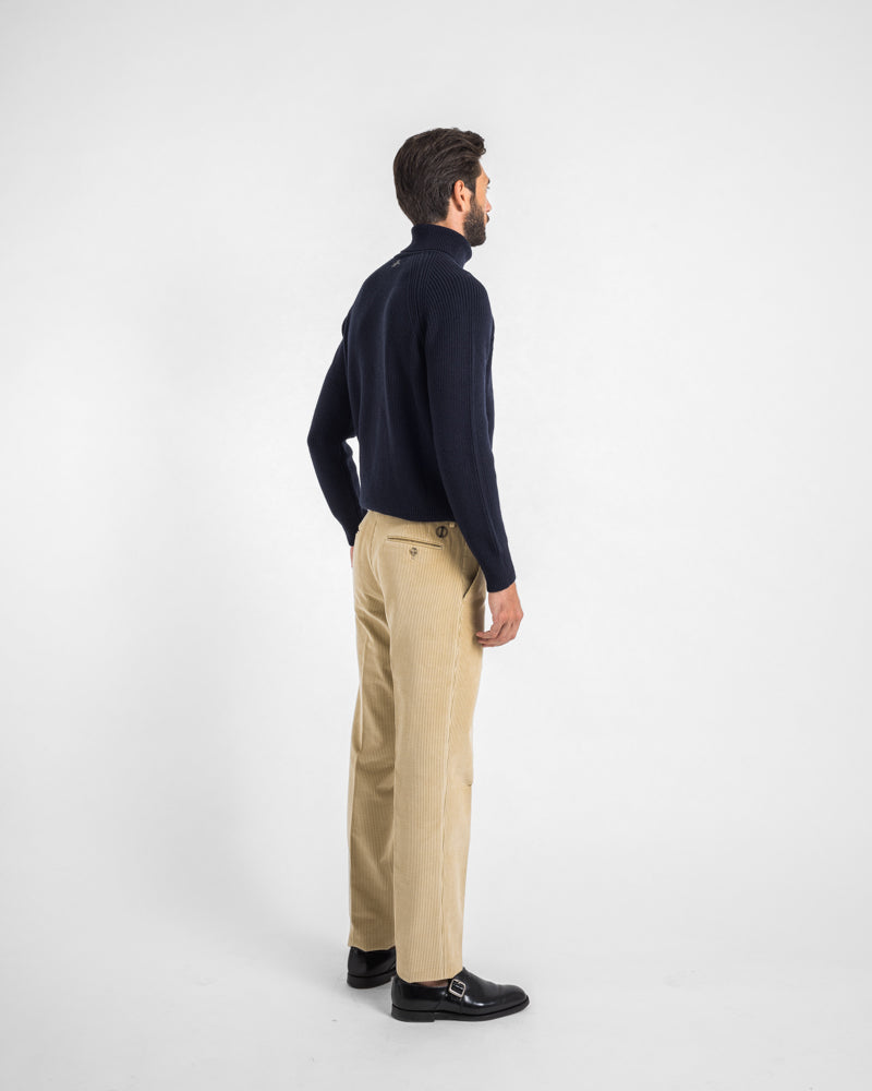 DOLCE VITA | RAGLAN HIGH NECK | VIRGIN WOOL | BLUE ZERO