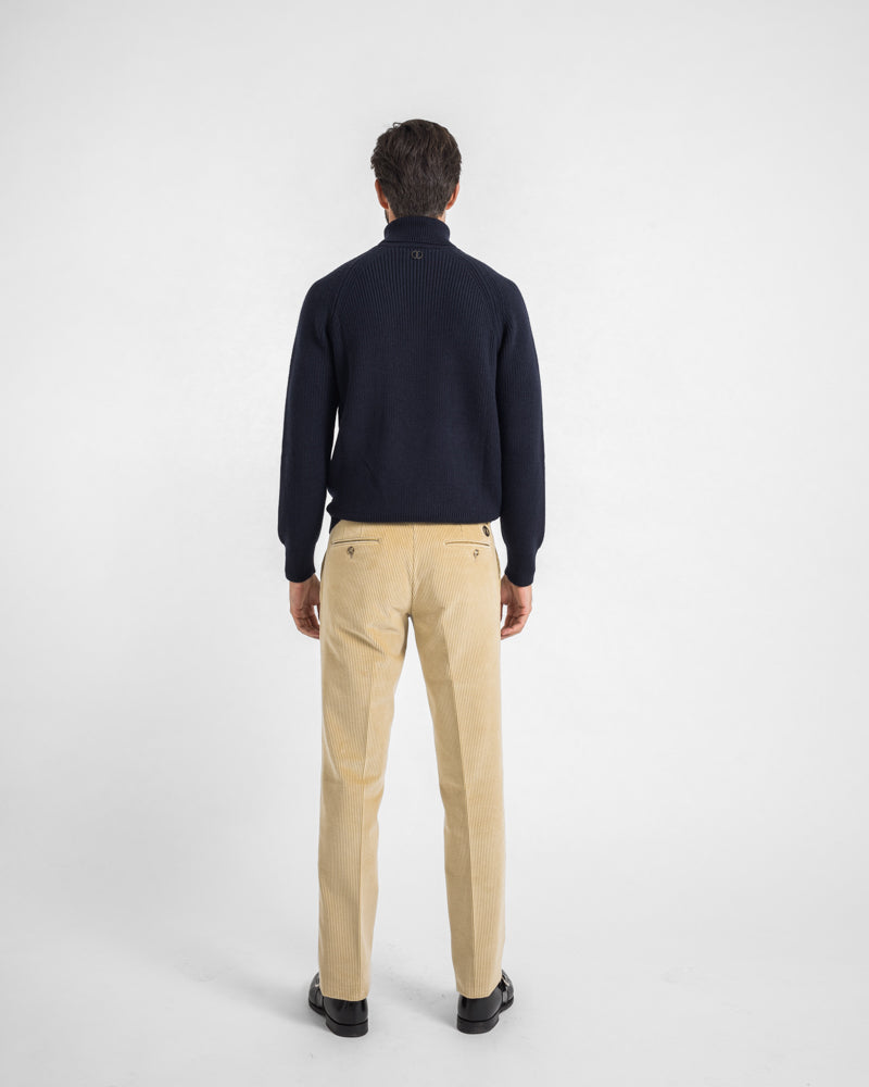 DOLCE VITA | RAGLAN HIGH NECK | VIRGIN WOOL | BLUE ZERO